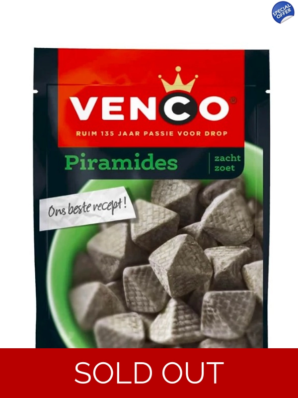 Venco Piramides zacht zoet liquorice 甘草軟黑糖 235 gm